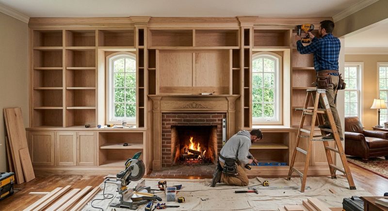 Fireplace Shelves Installation in Winston Salem, NC